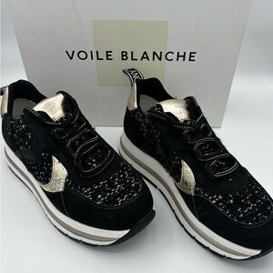 Voile Blanche Marple Sneakers - Size 36 - Nubuck Leather & Felt - Black & Bronze